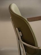 Fully Upholstered Task Chair with Armrests Polished Aluminium Base