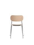 Dining Chair, Chrome Base, Wood Veneer ¨C Stackable, Optional Armrests