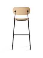 Contoured Bar Chair with Wood Veneer ¨C Stackable, Footrest Included