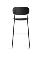 Contoured Bar Chair with Wood Veneer ¨C Stackable, Footrest Included