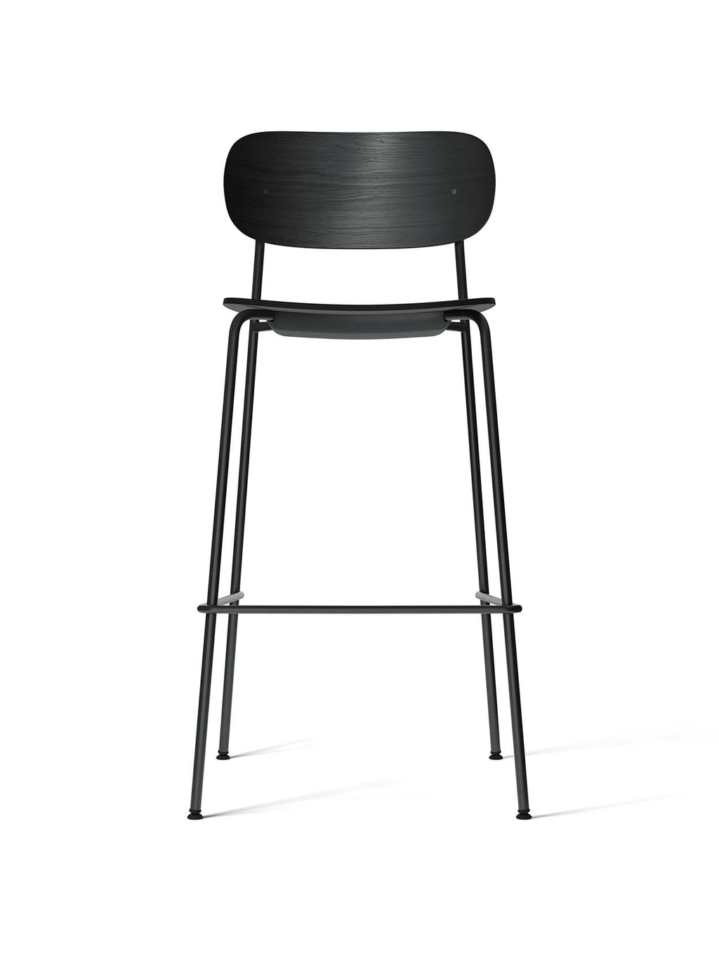 Contoured Bar Chair with Wood Veneer ¨C Stackable, Footrest Included
