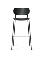 Contoured Bar Chair with Wood Veneer ¨C Stackable, Footrest Included
