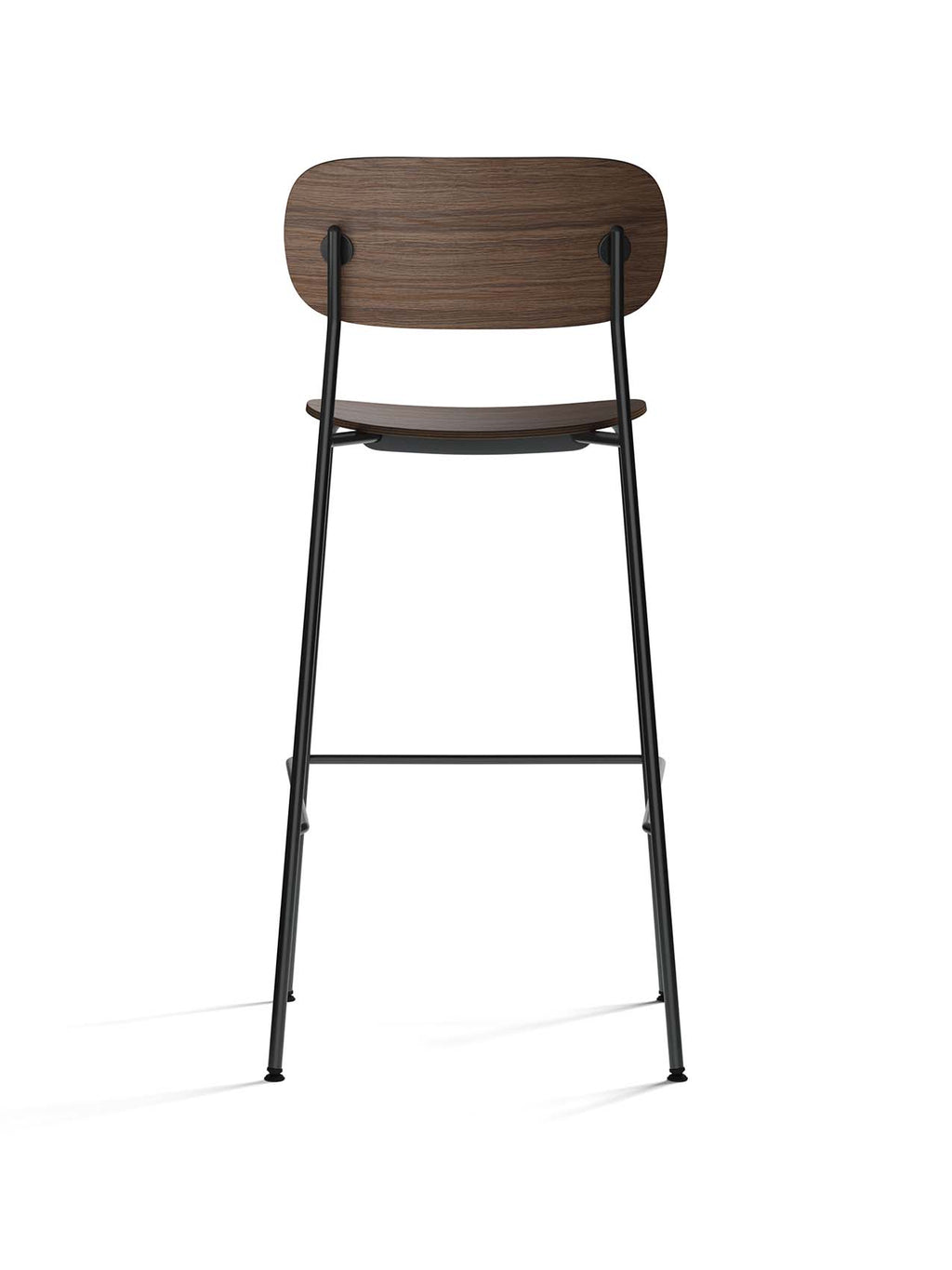 Contoured Bar Chair with Wood Veneer ¨C Stackable, Footrest Included