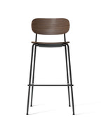 Contoured Bar Chair with Wood Veneer ¨C Stackable, Footrest Included
