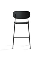 Contoured Counter Chair with Wood Veneer ¨C Stackable, Footrest