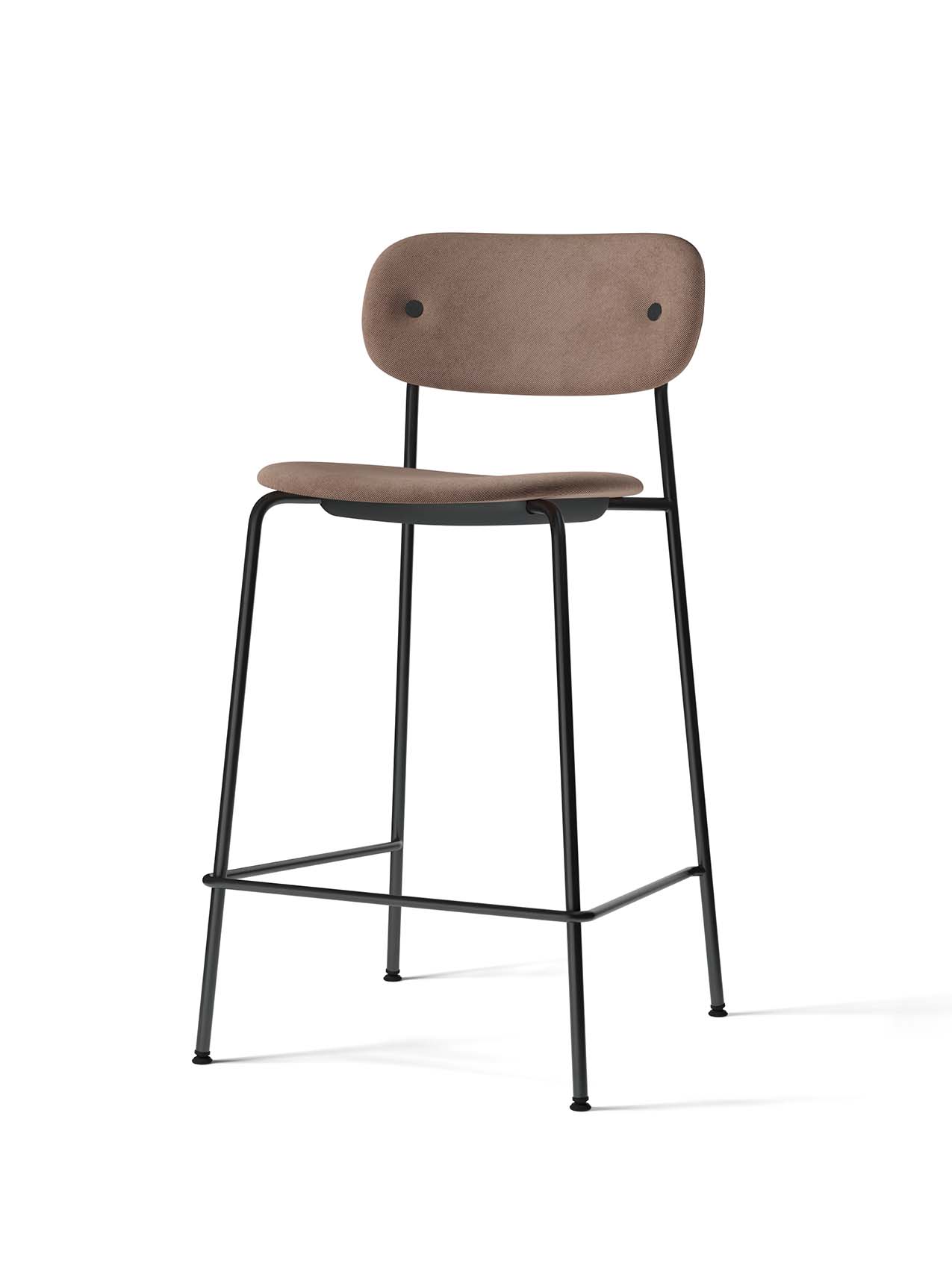 Fully Upholstered Counter Chair ¨C Wide Back, Stackable Steel Frame