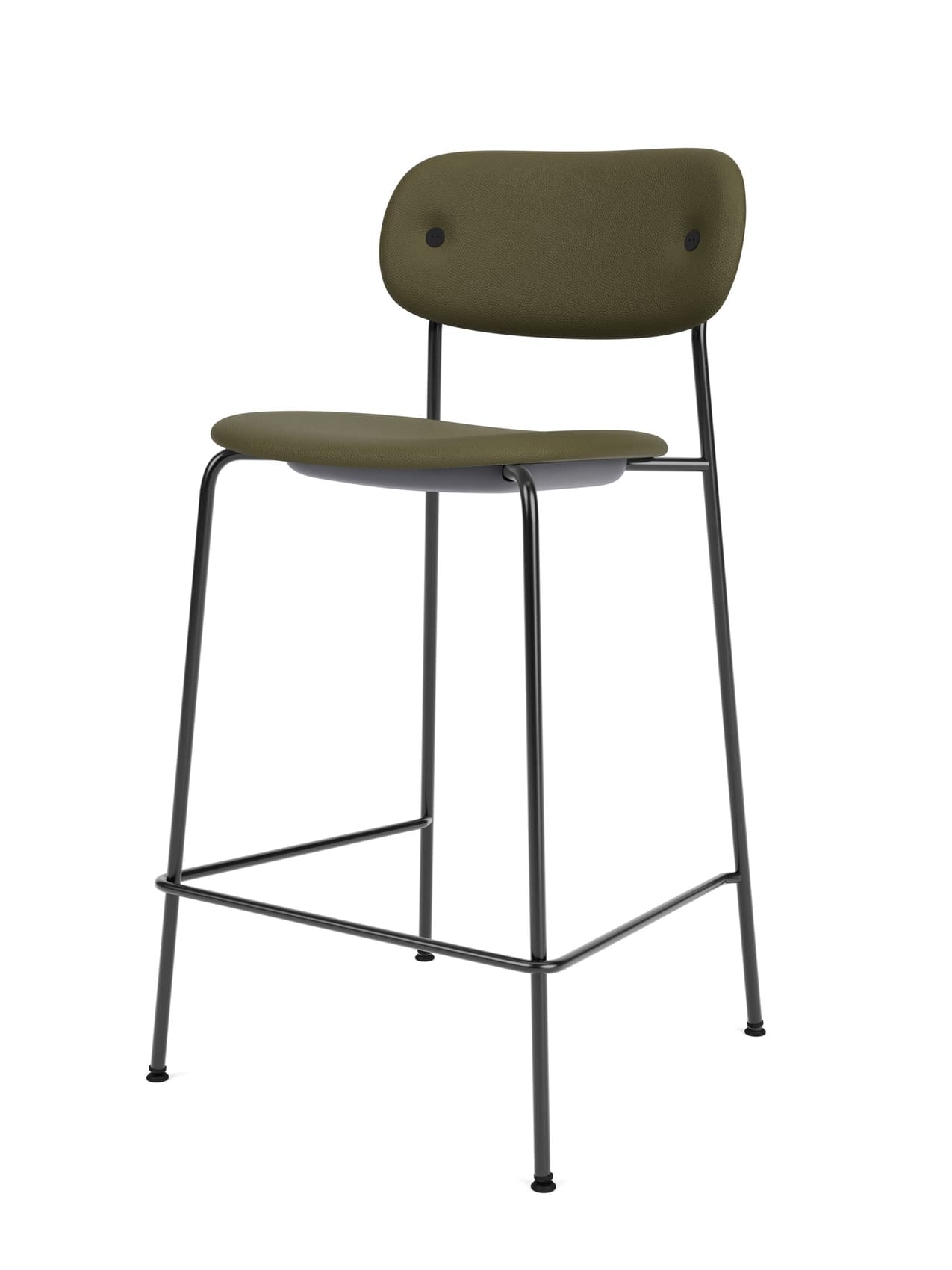 Fully Upholstered Counter Chair ¨C Wide Back, Stackable Steel Frame