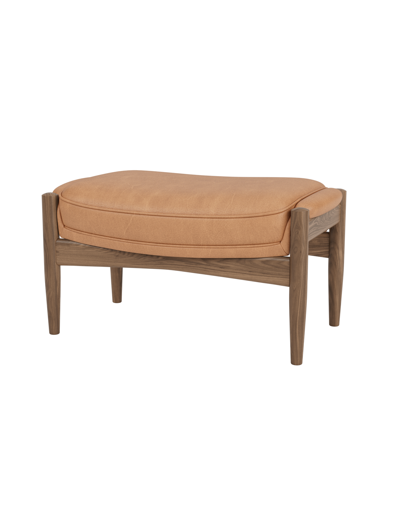 Lounge Ottoman Organic Form, Pairs with Lounge Chair
