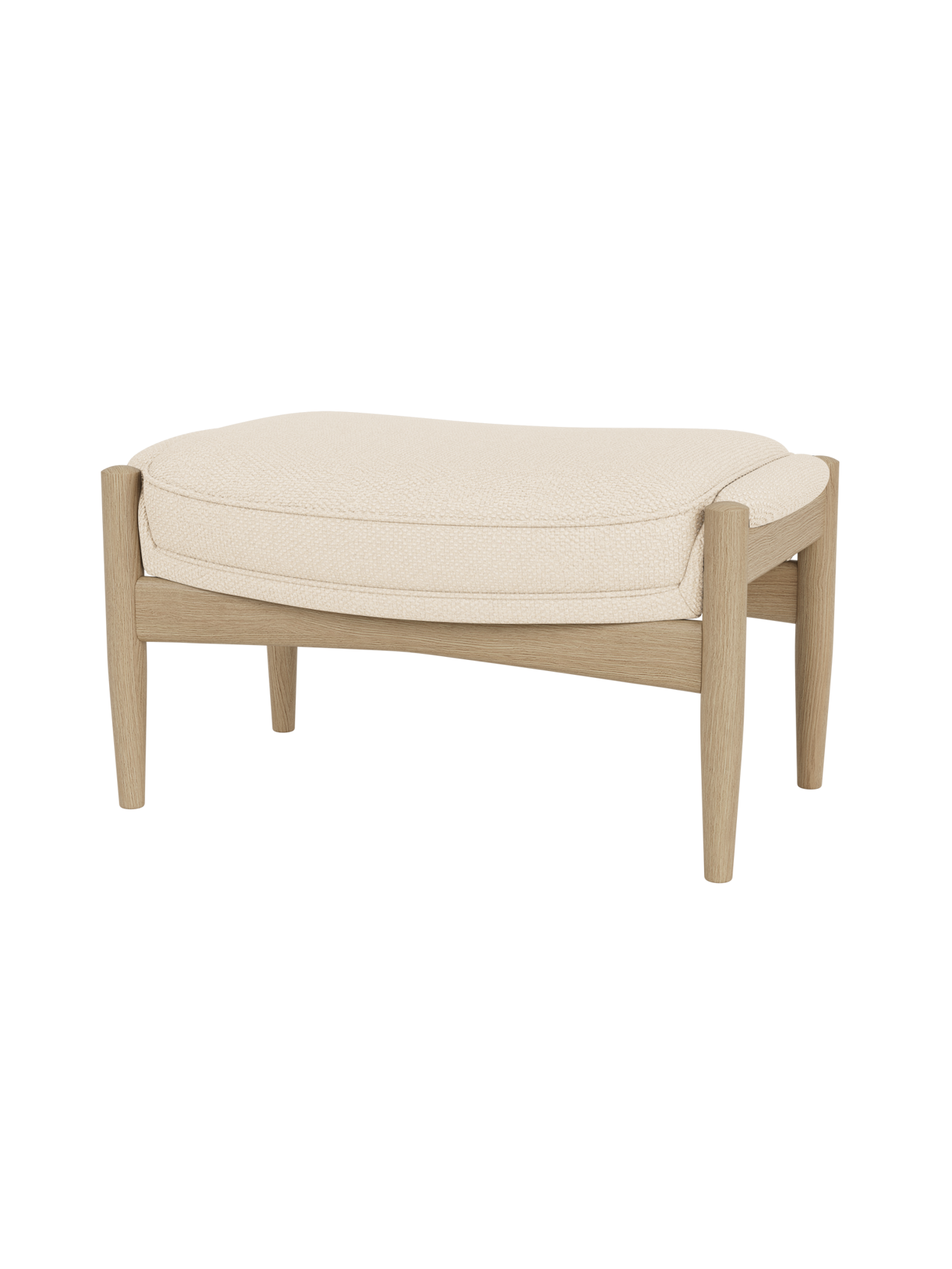 Lounge Ottoman Organic Form, Pairs with Lounge Chair
