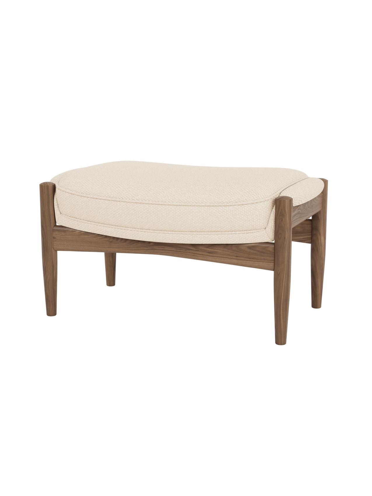Lounge Ottoman Organic Form, Pairs with Lounge Chair