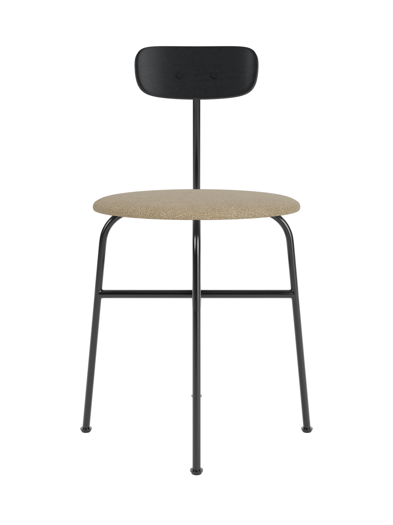 Dining Chair, Upholstered Seat ¨C Wood Veneer Back, Sleek Profile