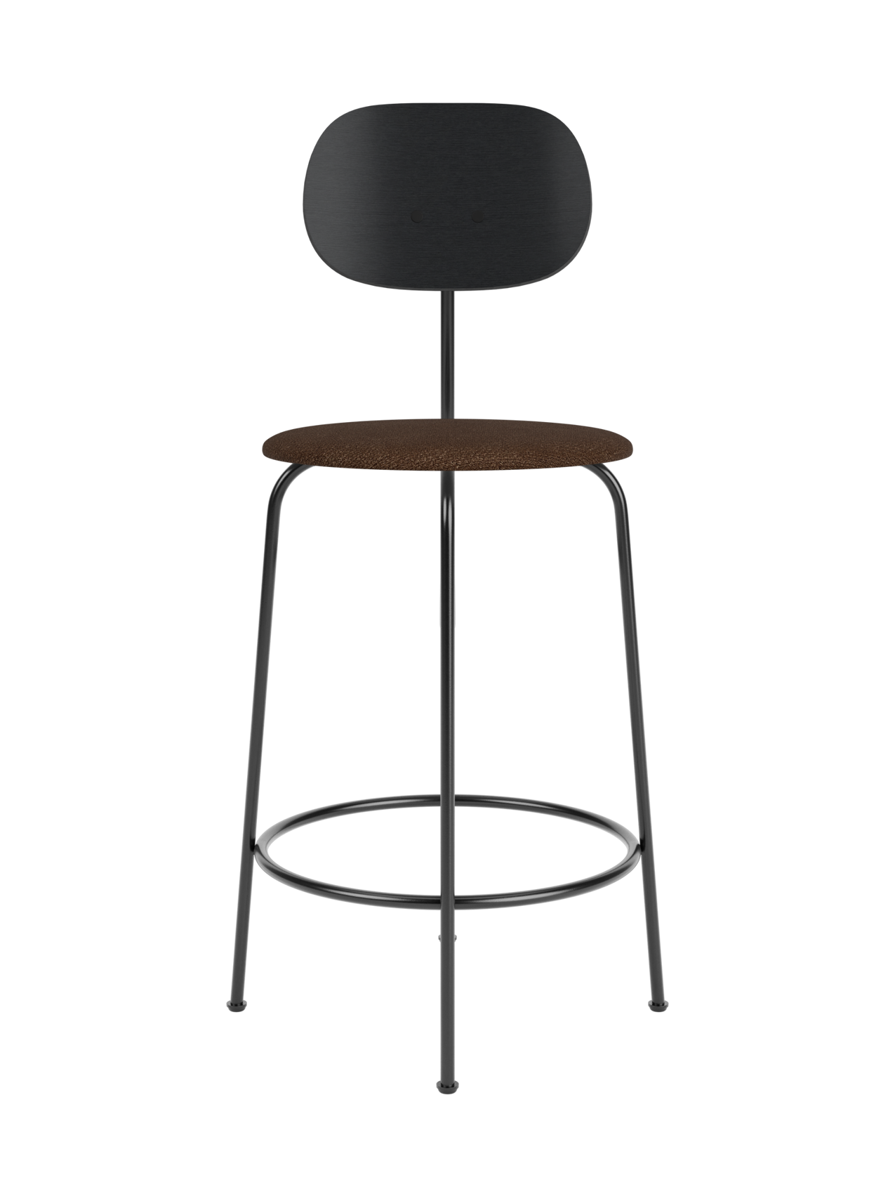 Counter Chair Plus, Upholstered Seat ¨C Veneer Back, Powder-Coated Frame