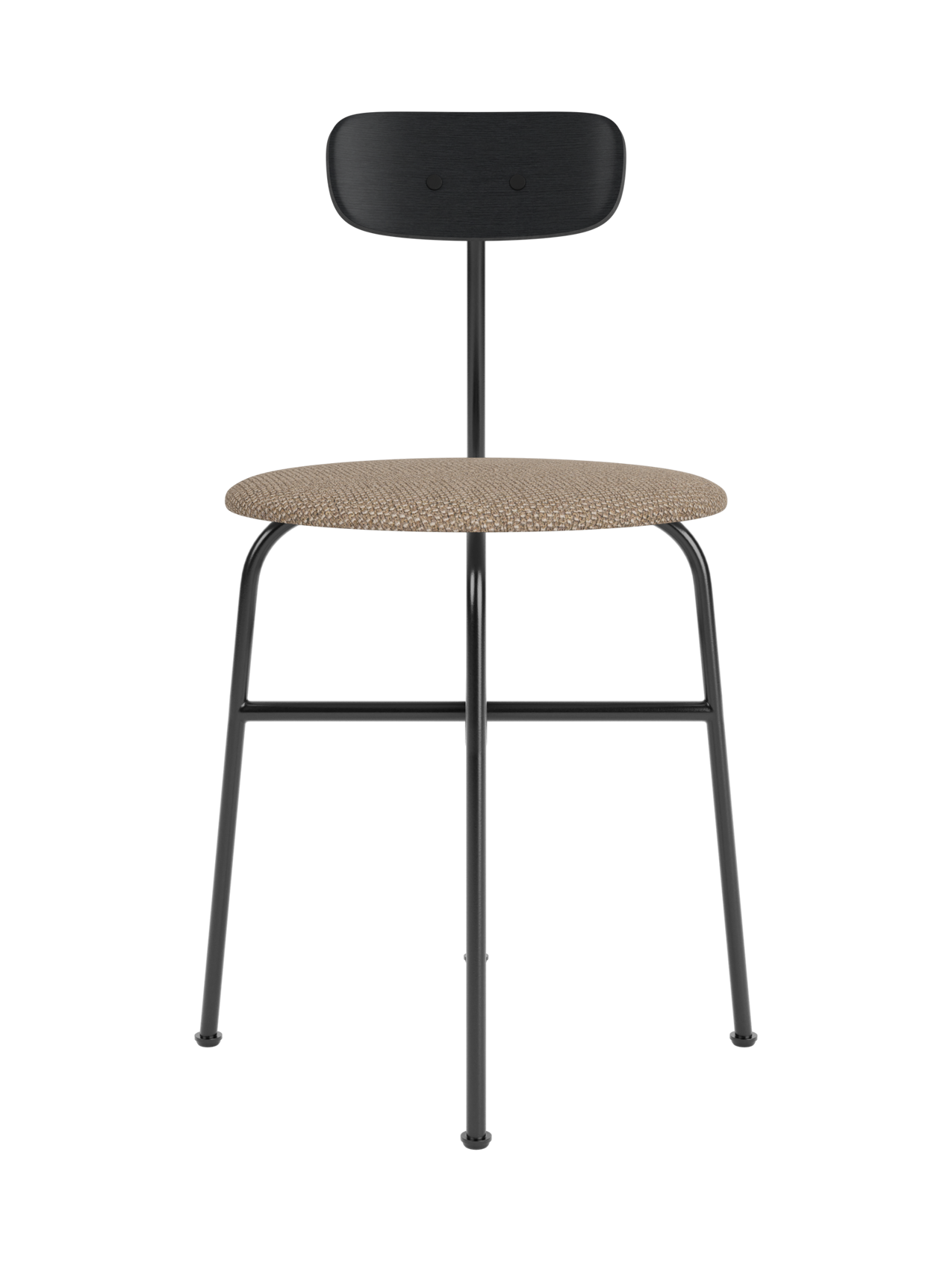 Dining Chair, Upholstered Seat ¨C Wood Veneer Back, Sleek Profile