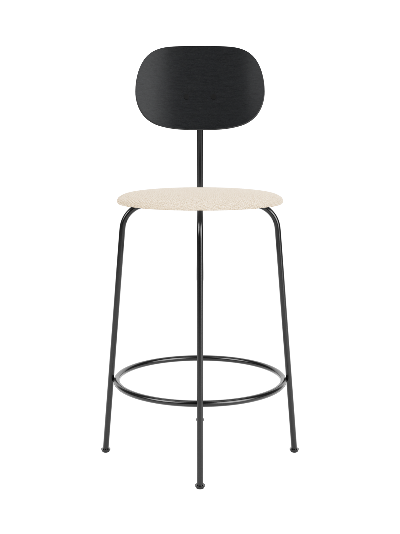 Counter Chair Plus, Upholstered Seat ¨C Veneer Back, Powder-Coated Frame