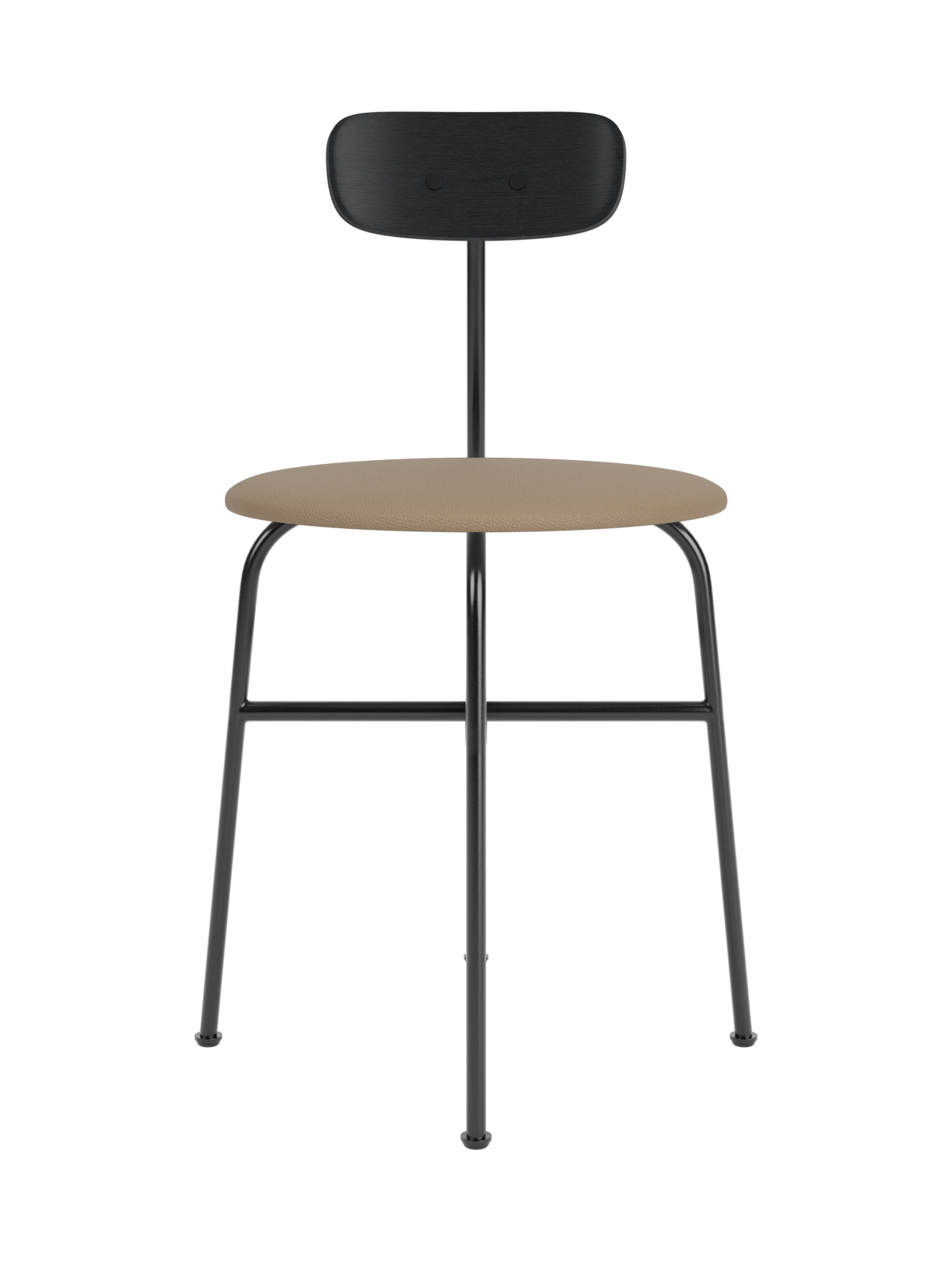Dining Chair, Upholstered Seat ¨C Wood Veneer Back, Sleek Profile