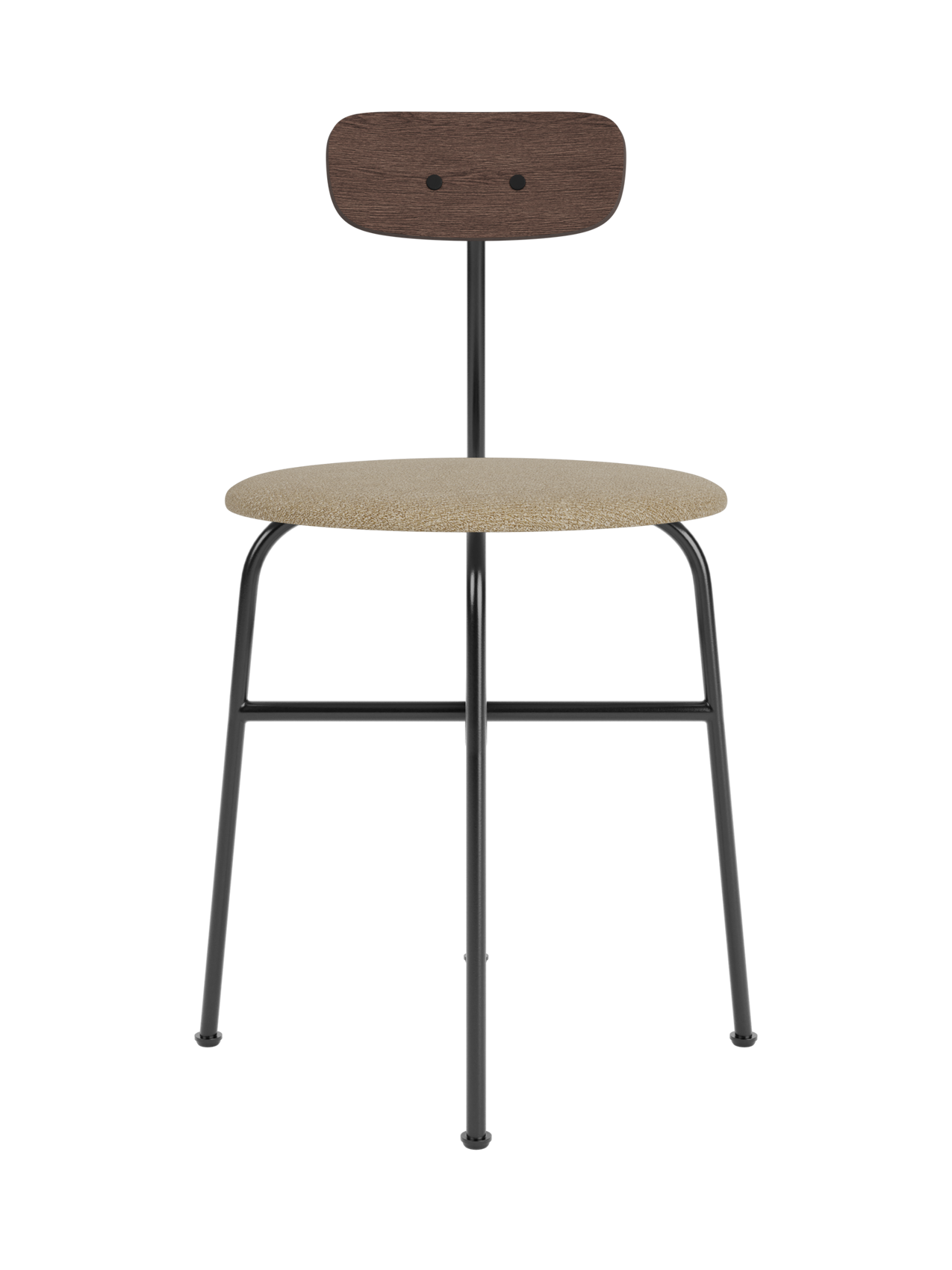 Dining Chair, Upholstered Seat ¨C Wood Veneer Back, Sleek Profile