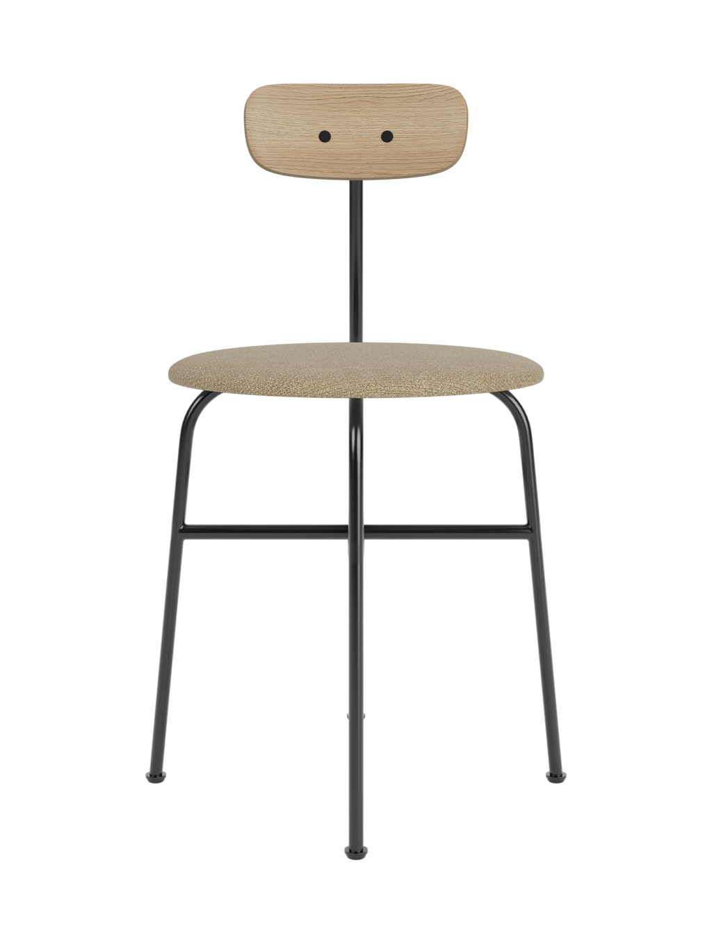 Dining Chair, Upholstered Seat ¨C Wood Veneer Back, Sleek Profile
