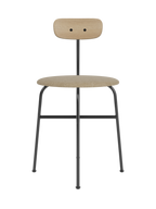 Dining Chair, Upholstered Seat ¨C Wood Veneer Back, Sleek Profile