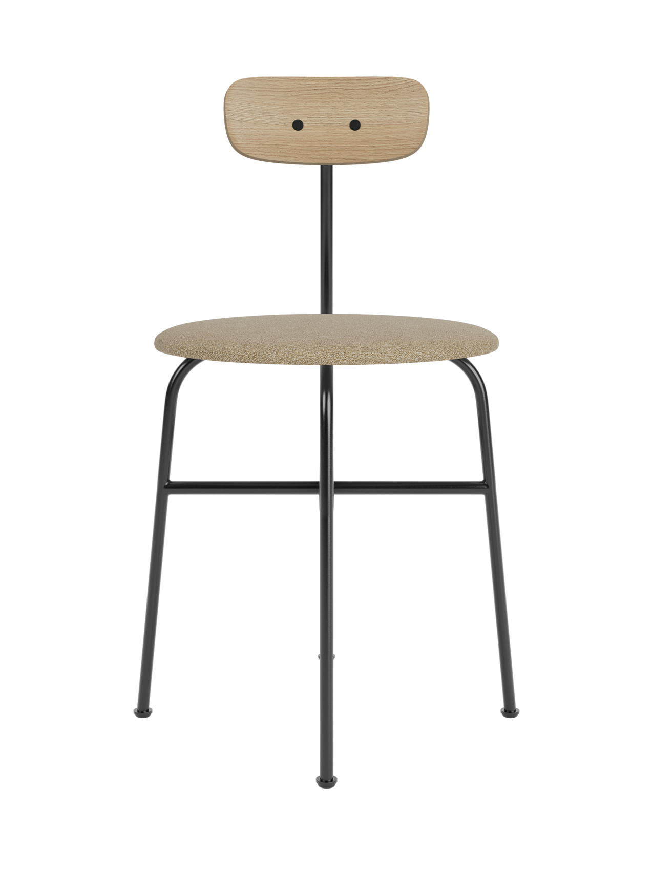 Dining Chair, Upholstered Seat ¨C Wood Veneer Back, Sleek Profile