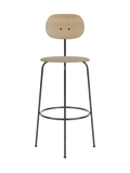 Bar Chair Plus, Upholstered Seat ¨C Veneer Back, Powder-Coated Frame