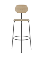 Bar Chair Plus, Upholstered Seat ¨C Veneer Back, Powder-Coated Frame