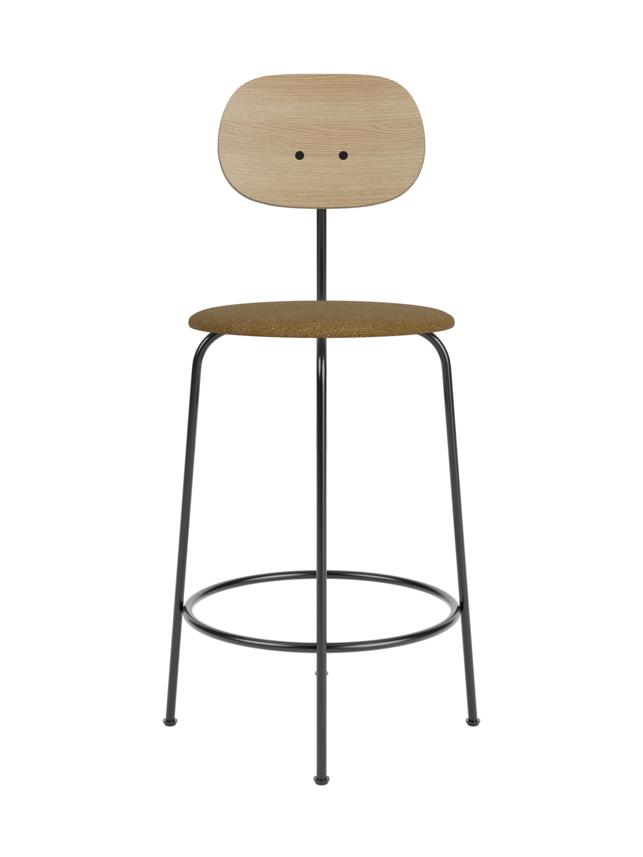 Counter Chair Plus, Upholstered Seat ¨C Veneer Back, Powder-Coated Frame