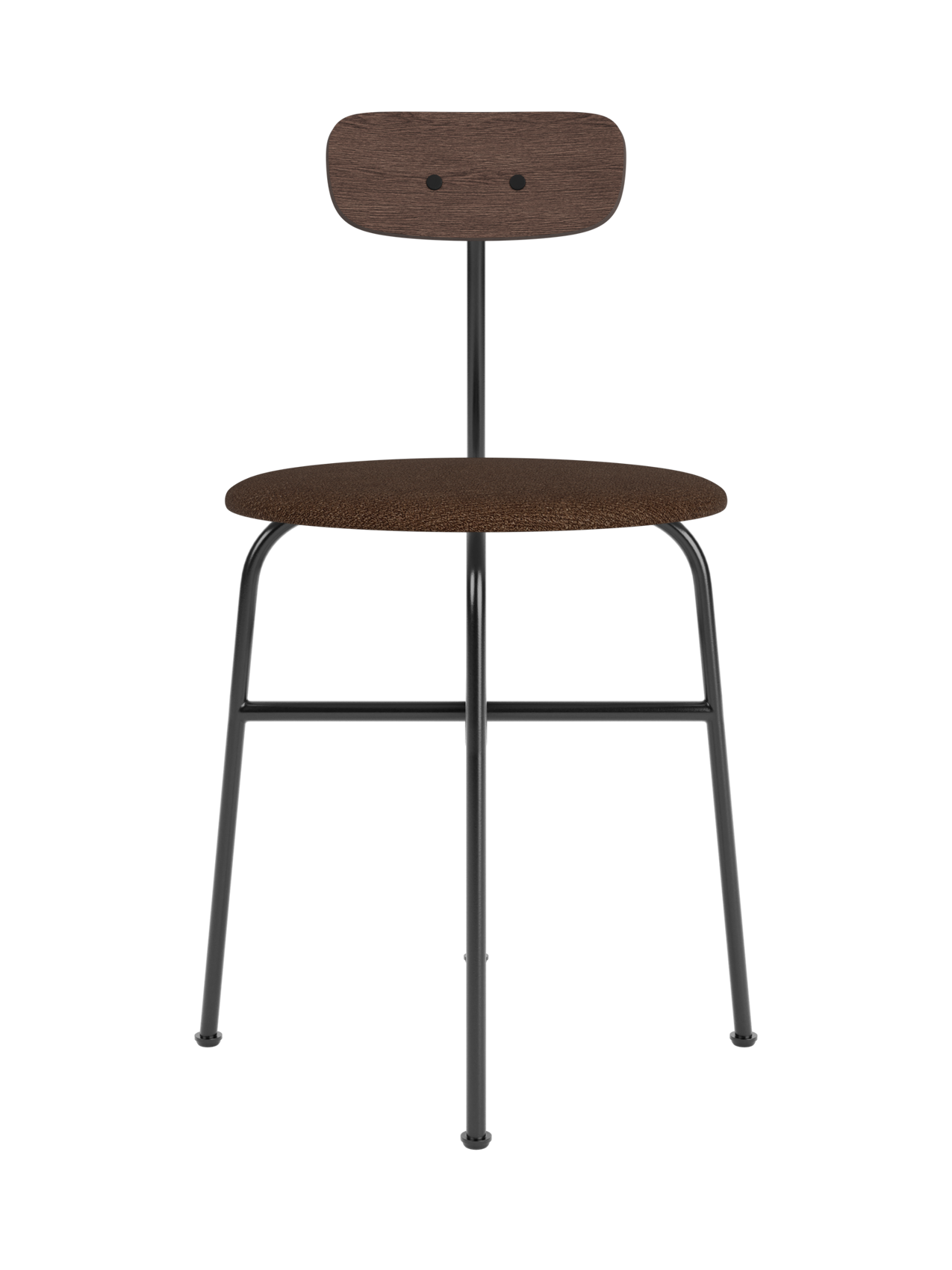 Dining Chair, Upholstered Seat ¨C Wood Veneer Back, Sleek Profile