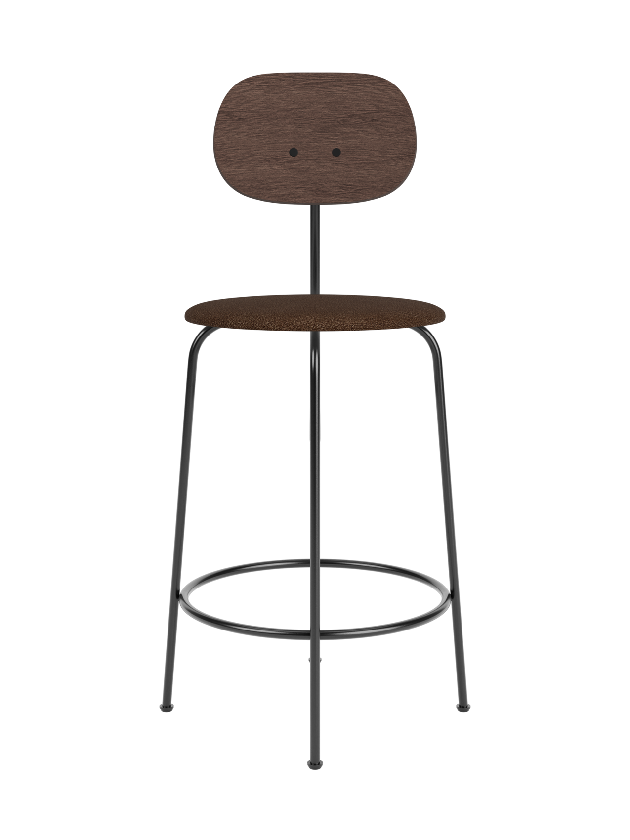Counter Chair Plus, Upholstered Seat ¨C Veneer Back, Powder-Coated Frame