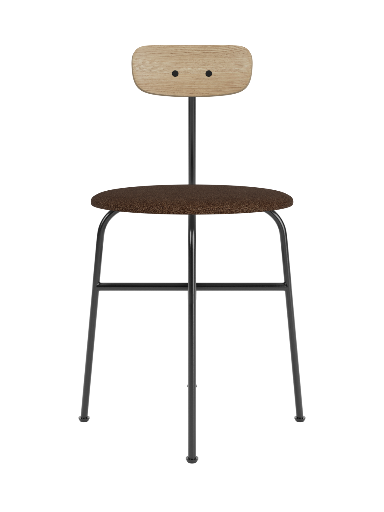 Dining Chair, Upholstered Seat ¨C Wood Veneer Back, Sleek Profile