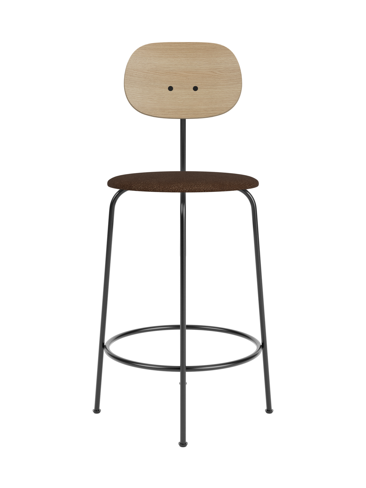 Counter Chair Plus, Upholstered Seat ¨C Veneer Back, Powder-Coated Frame