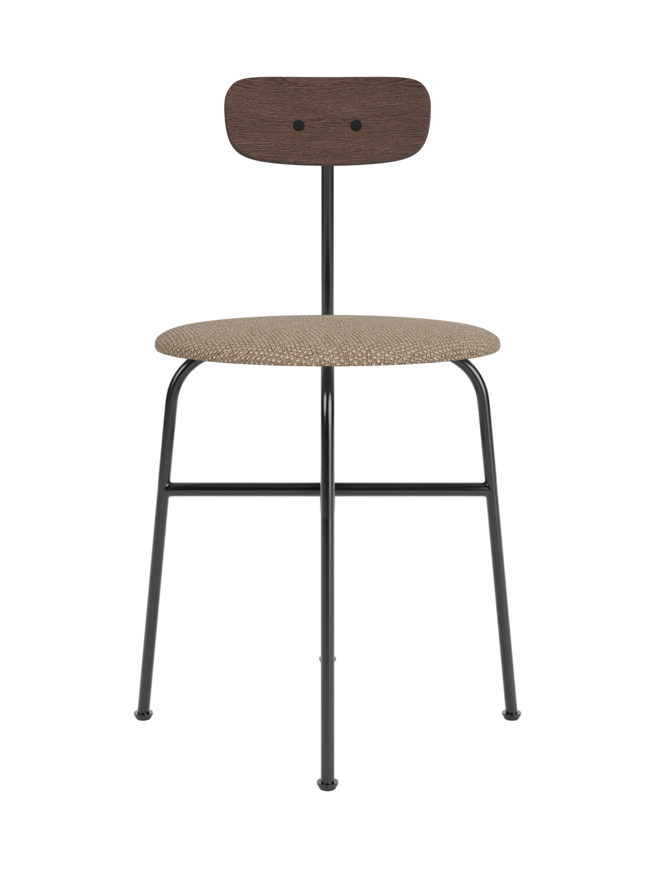 Dining Chair, Upholstered Seat ¨C Wood Veneer Back, Sleek Profile