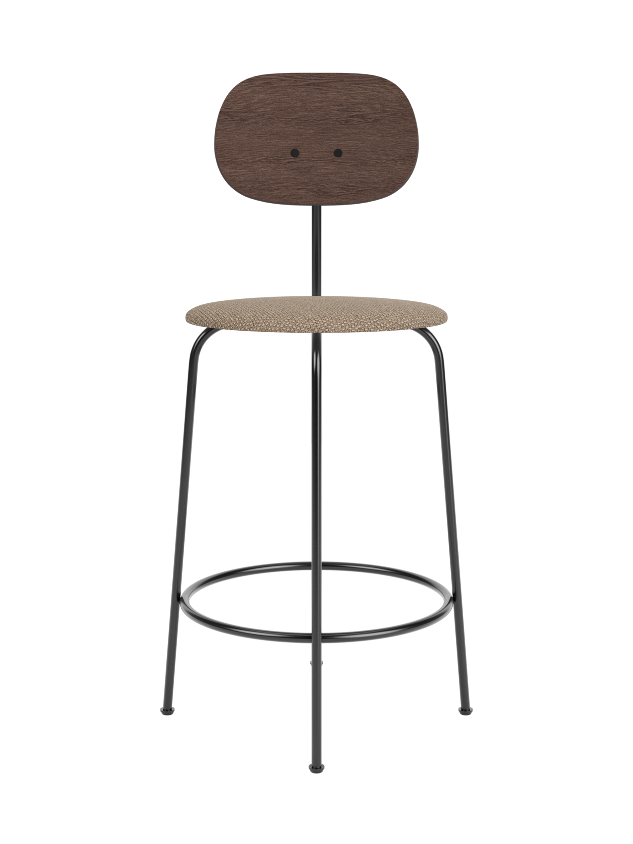 Counter Chair Plus, Upholstered Seat ¨C Veneer Back, Powder-Coated Frame