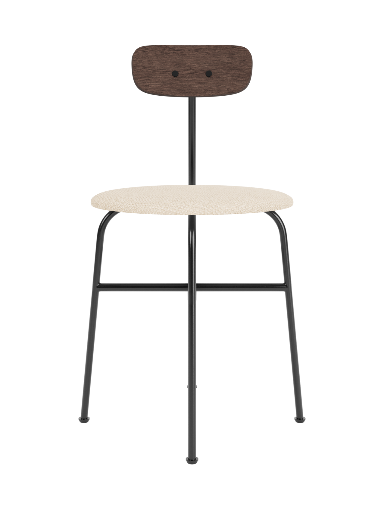 Dining Chair, Upholstered Seat ¨C Wood Veneer Back, Sleek Profile
