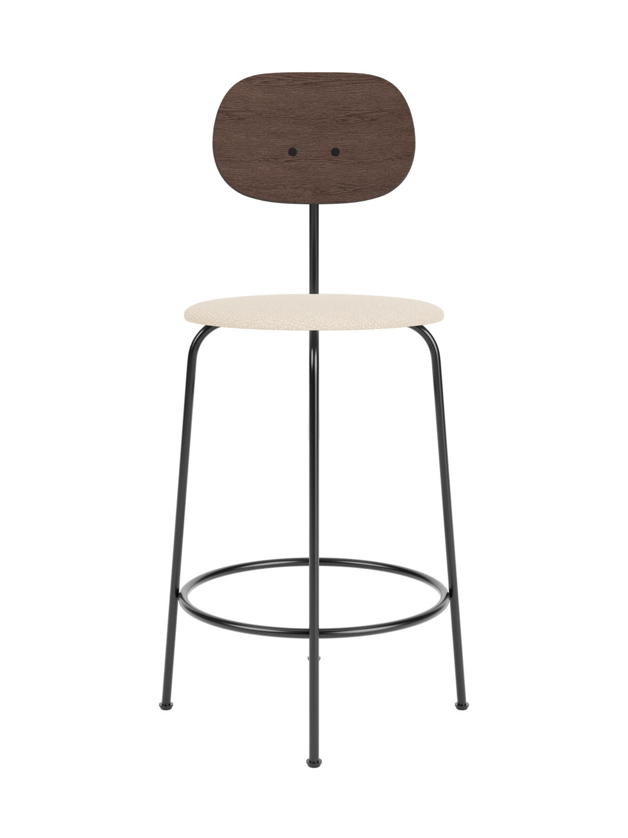 Counter Chair Plus, Upholstered Seat ¨C Veneer Back, Powder-Coated Frame
