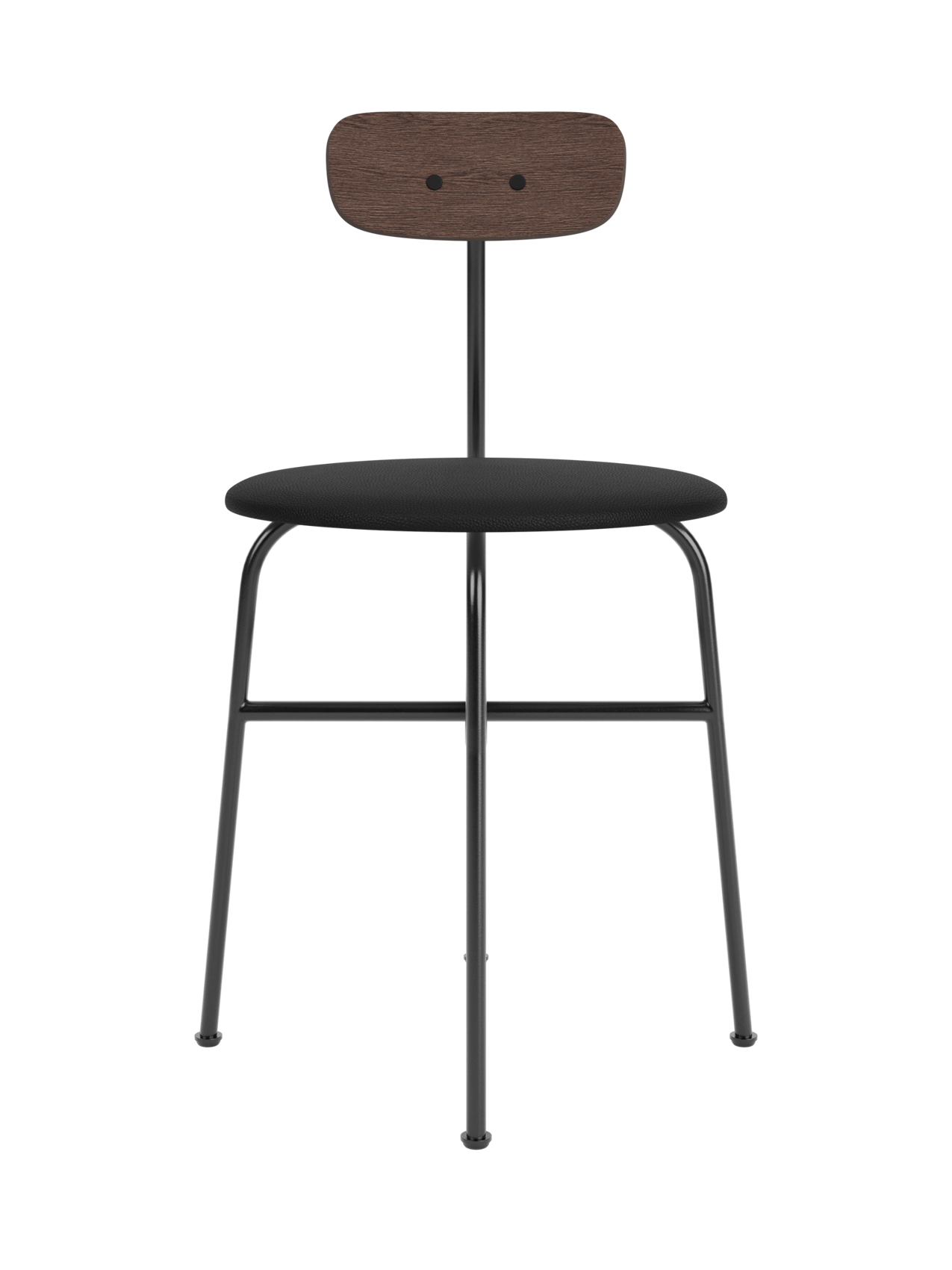 Dining Chair, Upholstered Seat ¨C Wood Veneer Back, Sleek Profile