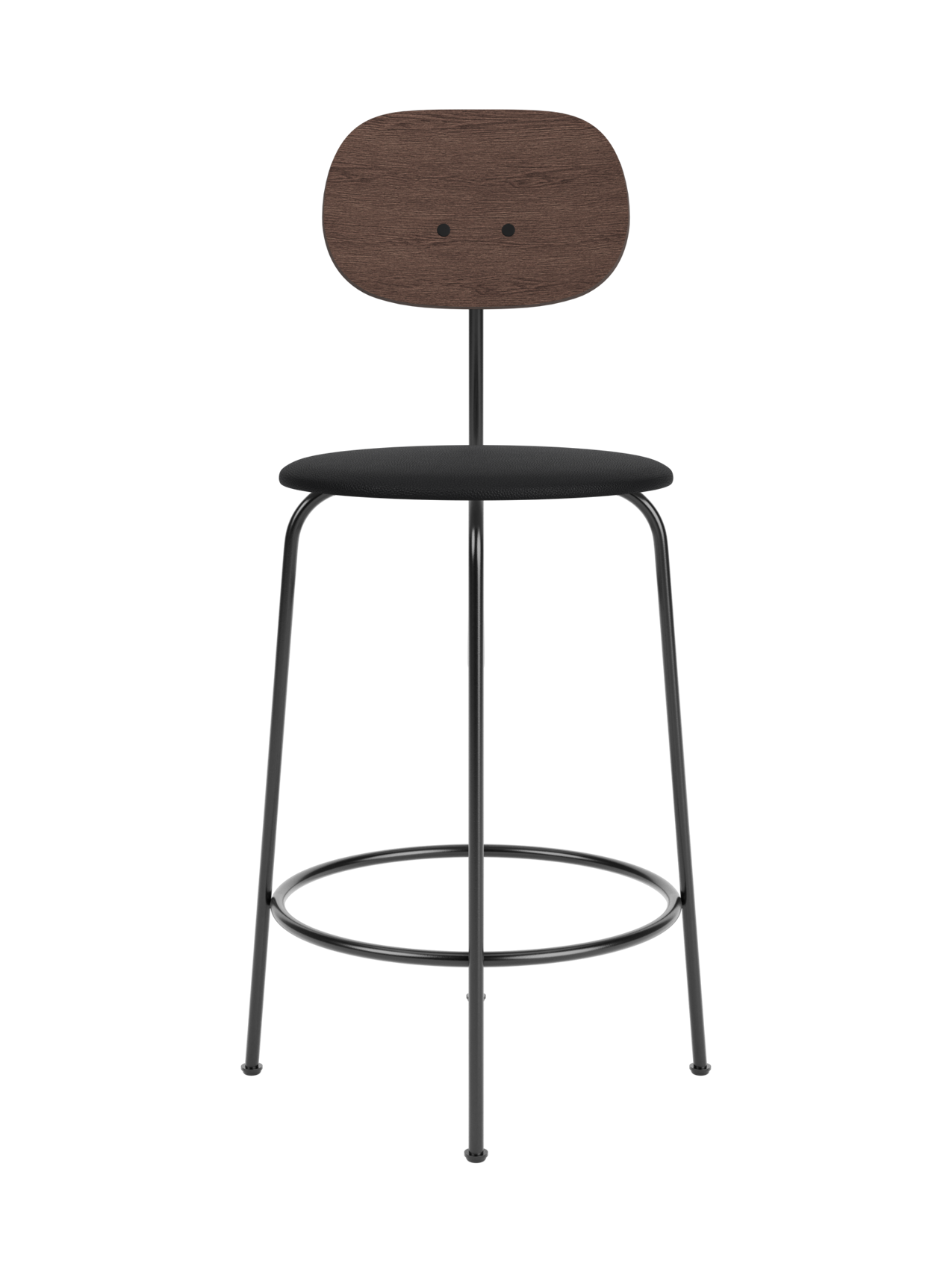 Counter Chair Plus, Upholstered Seat ¨C Veneer Back, Powder-Coated Frame