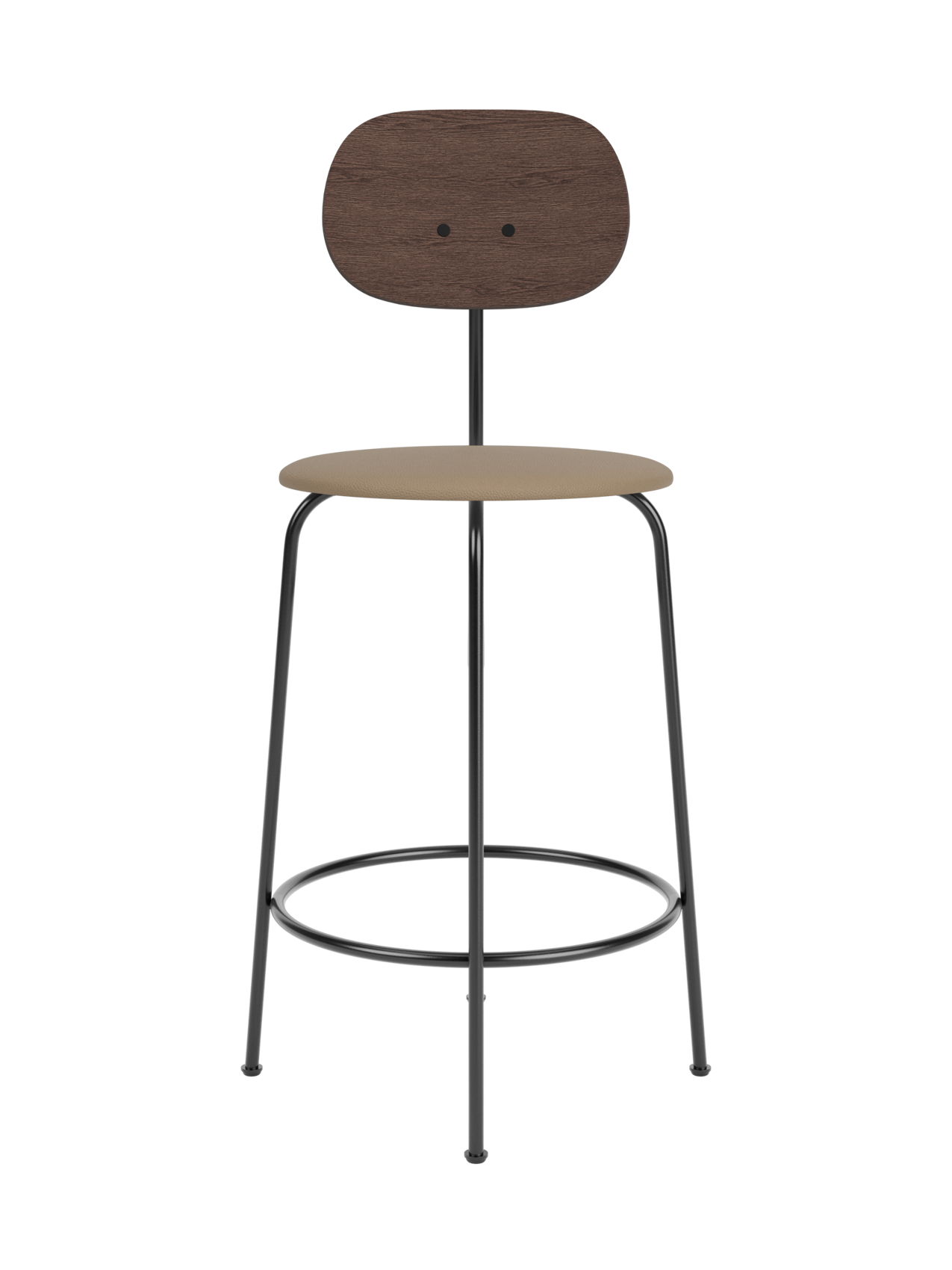 Counter Chair Plus, Upholstered Seat ¨C Veneer Back, Powder-Coated Frame