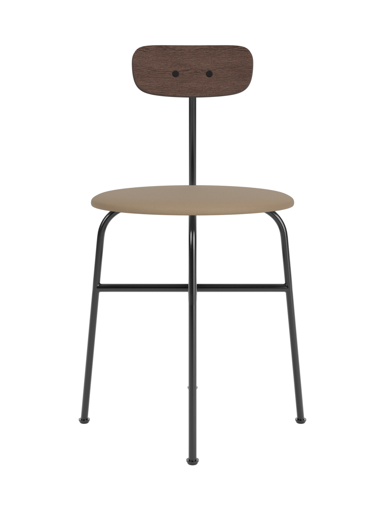 Dining Chair, Upholstered Seat ¨C Wood Veneer Back, Sleek Profile