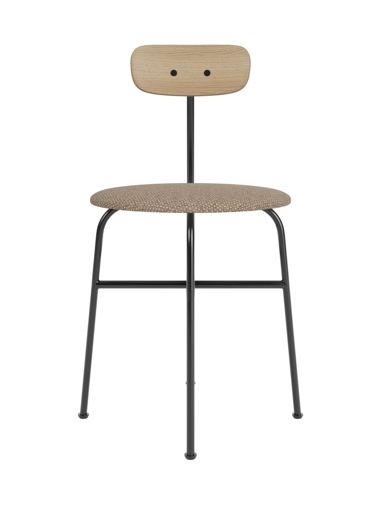 Dining Chair, Upholstered Seat ¨C Wood Veneer Back, Sleek Profile