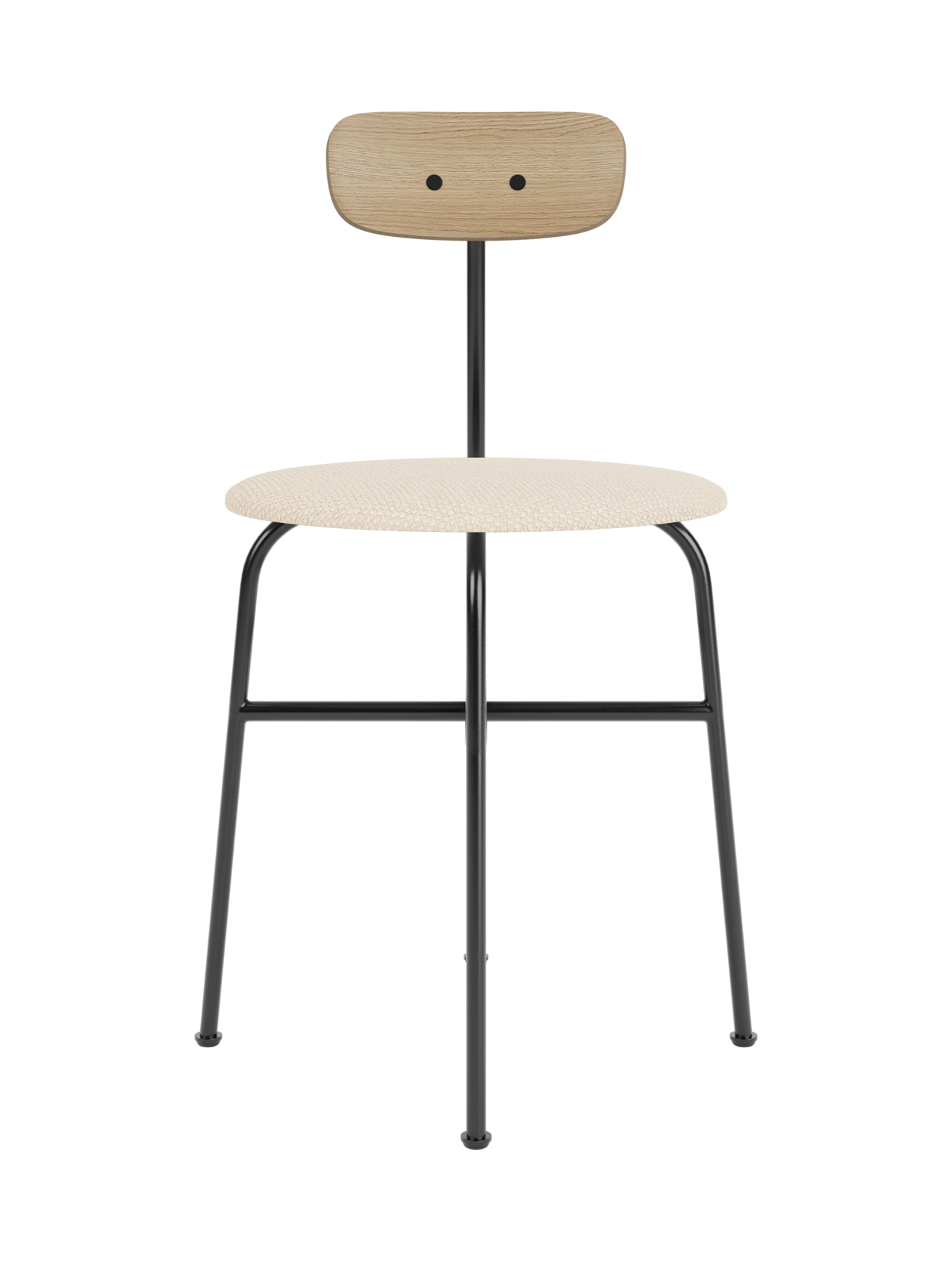 Dining Chair, Upholstered Seat ¨C Wood Veneer Back, Sleek Profile
