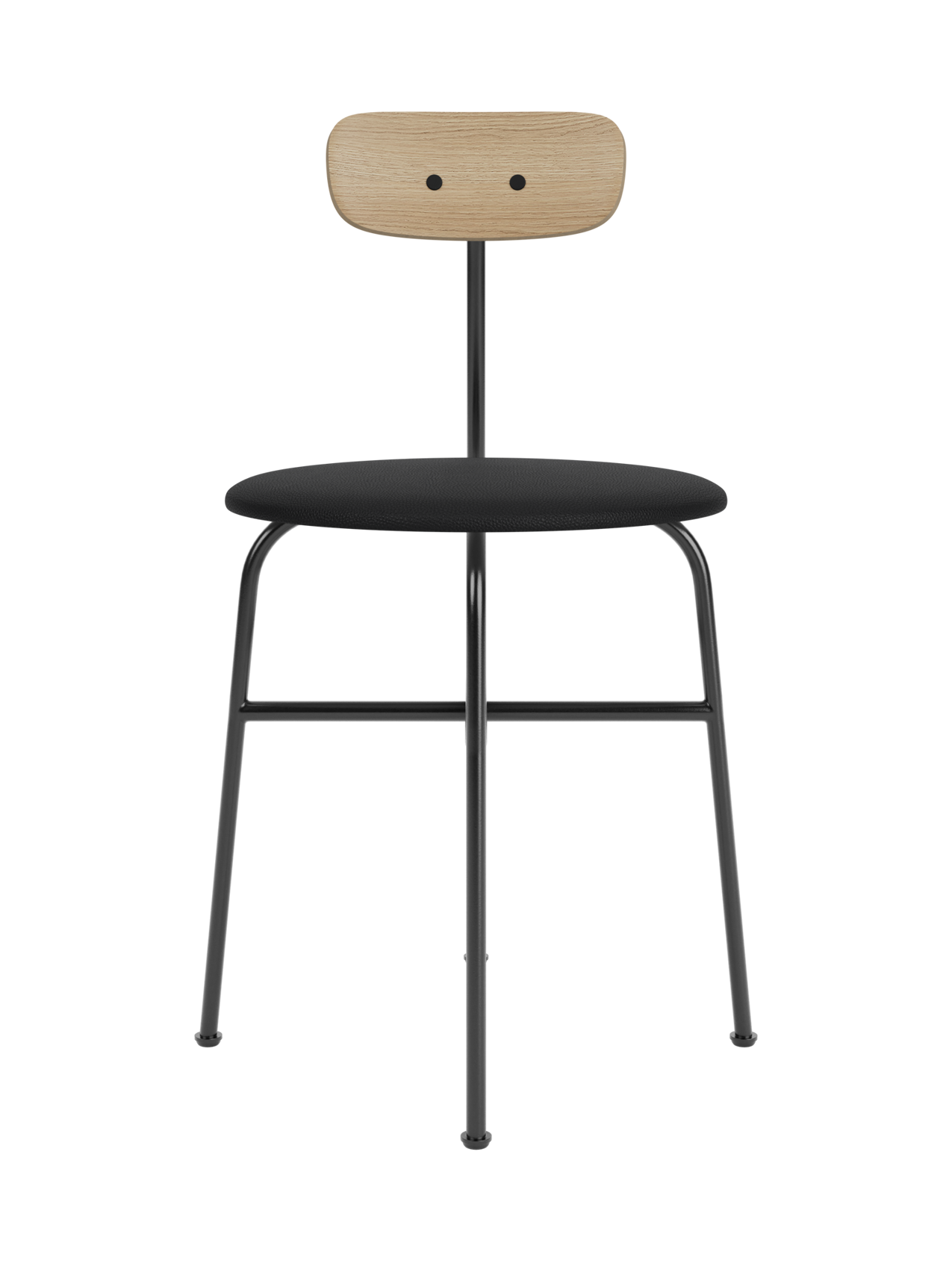 Dining Chair, Upholstered Seat ¨C Wood Veneer Back, Sleek Profile