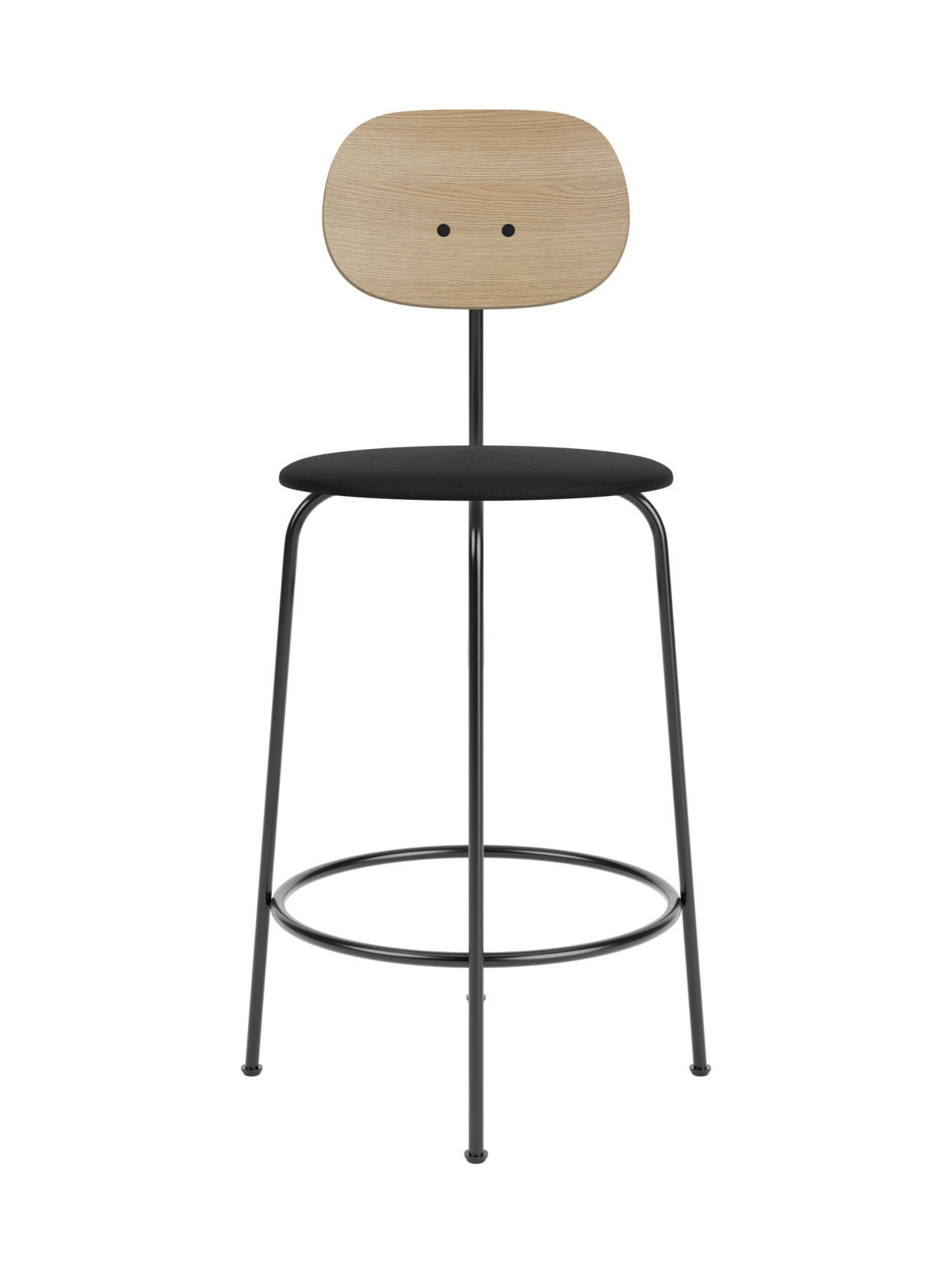 Counter Chair Plus, Upholstered Seat ¨C Veneer Back, Powder-Coated Frame