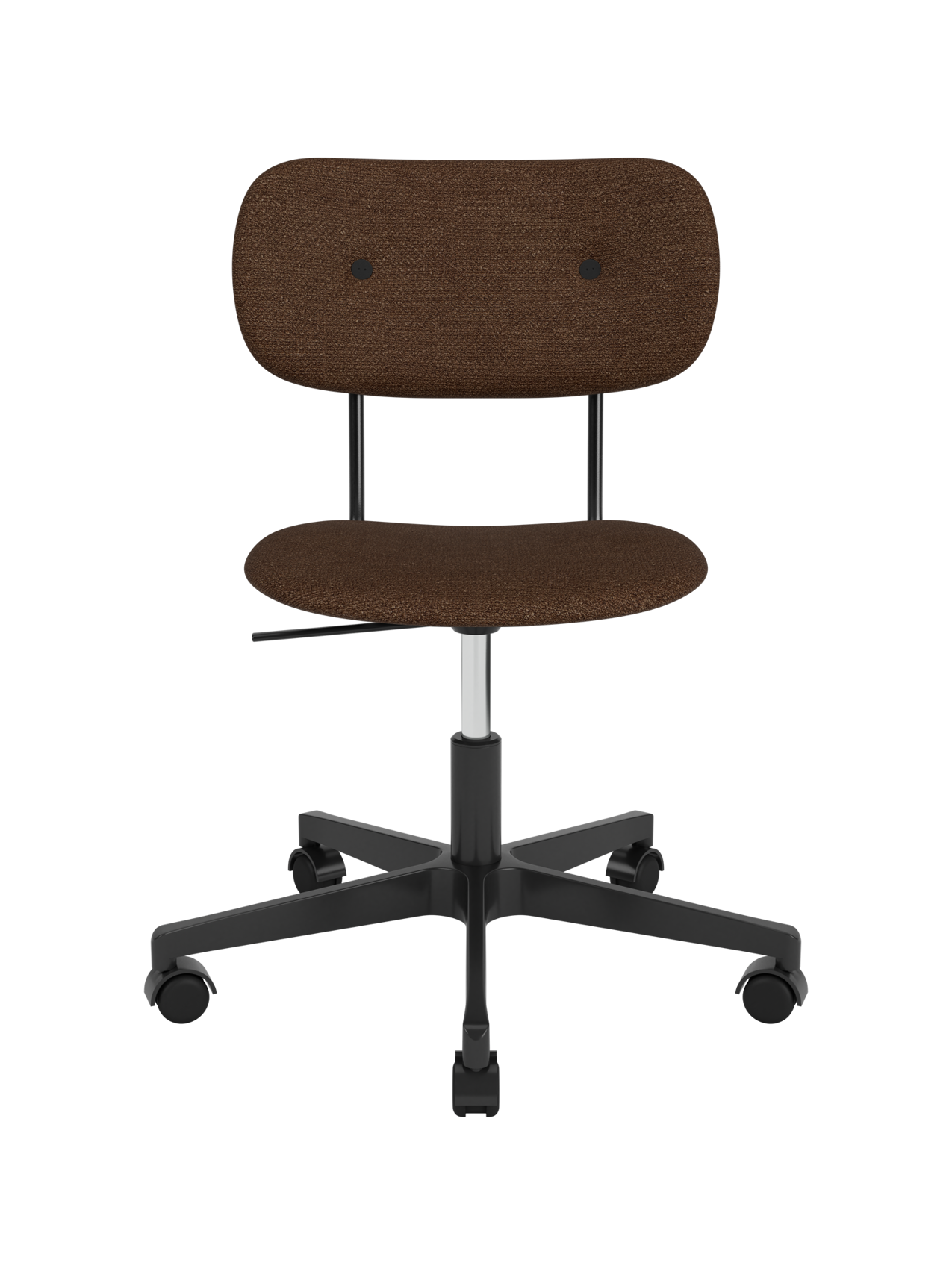 Fully Upholstered Task Chair Black Swivel Base, Height-Adjustable