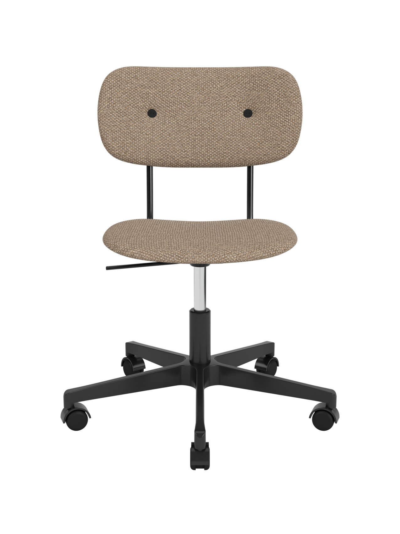 Fully Upholstered Task Chair Black Swivel Base, Height-Adjustable