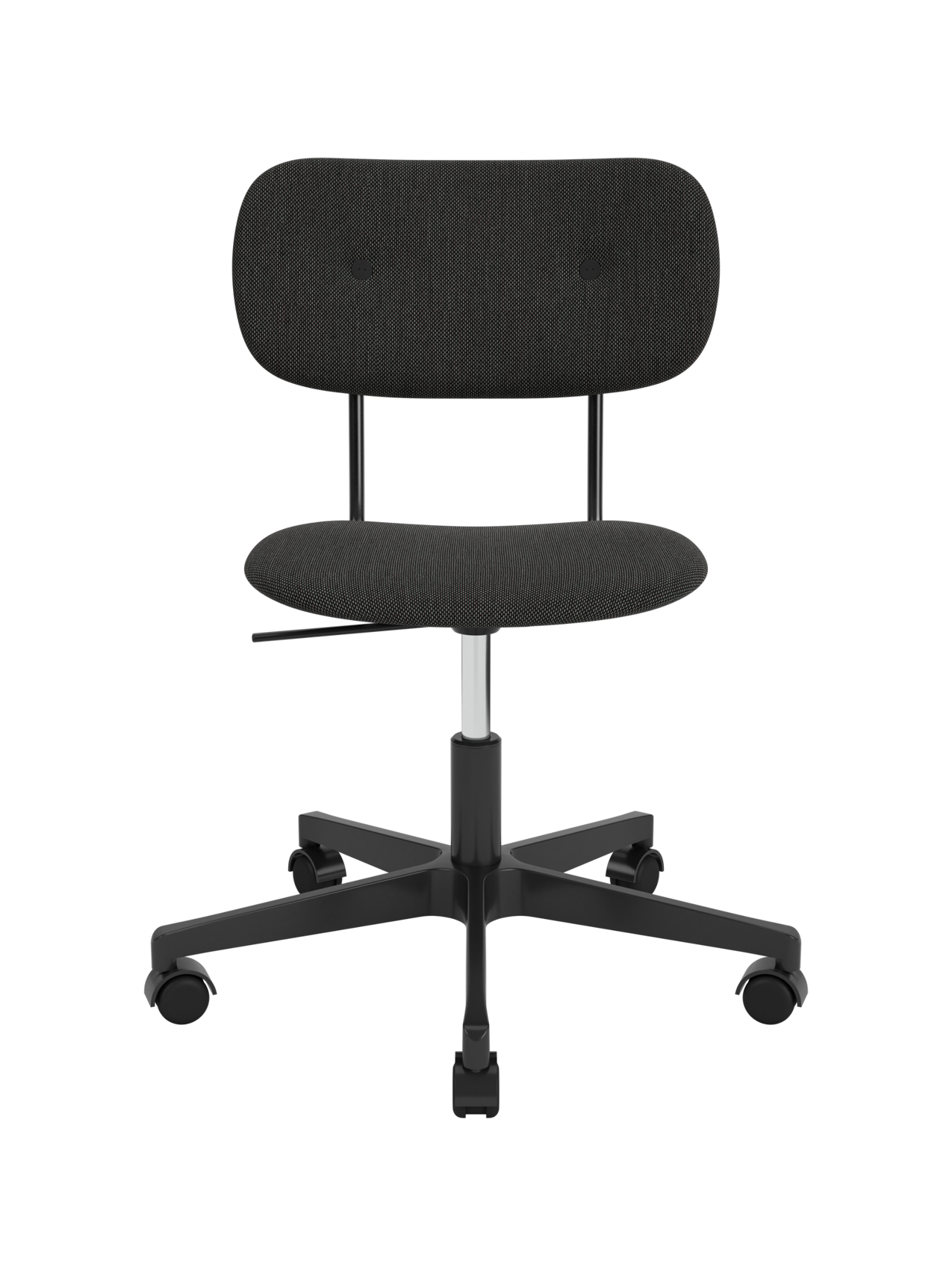 Fully Upholstered Task Chair Black Swivel Base, Height-Adjustable