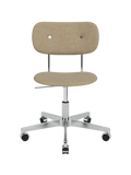 Fully Upholstered Task Chair Polished Aluminium Base, Height-Adjustable