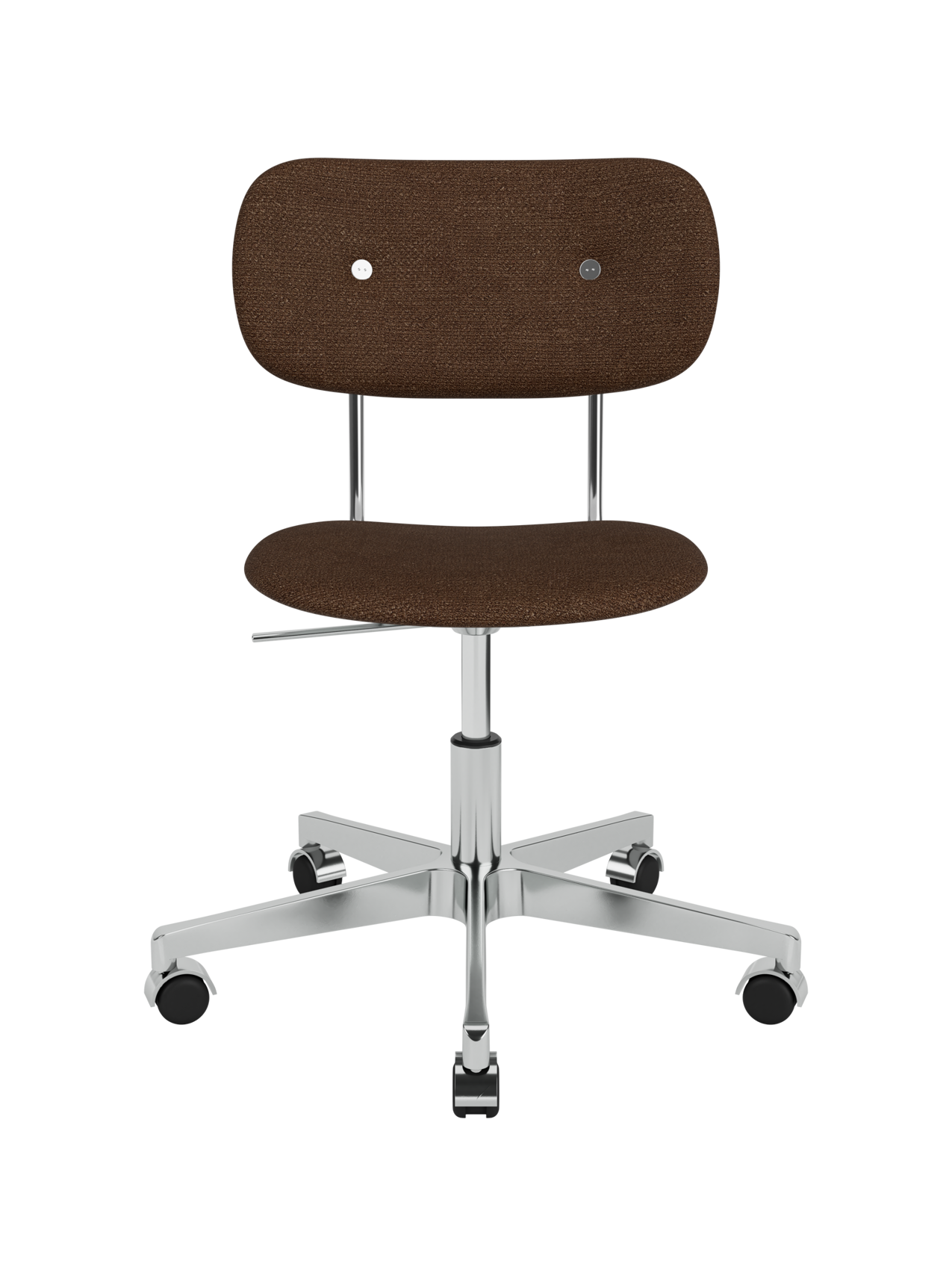 Fully Upholstered Task Chair Polished Aluminium Base, Height-Adjustable