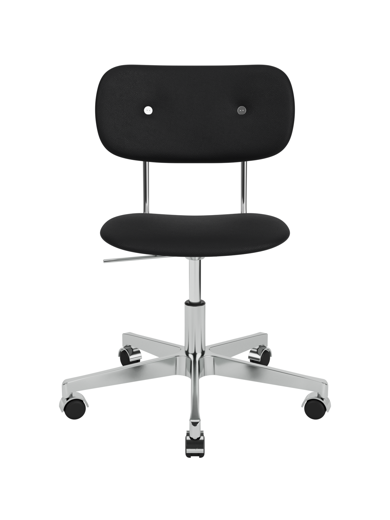 Fully Upholstered Task Chair Polished Aluminium Base, Height-Adjustable