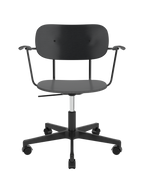 Task Chair with Wood Veneer ¨C Height-Adjustable, Flex Tilt, Swivel Base