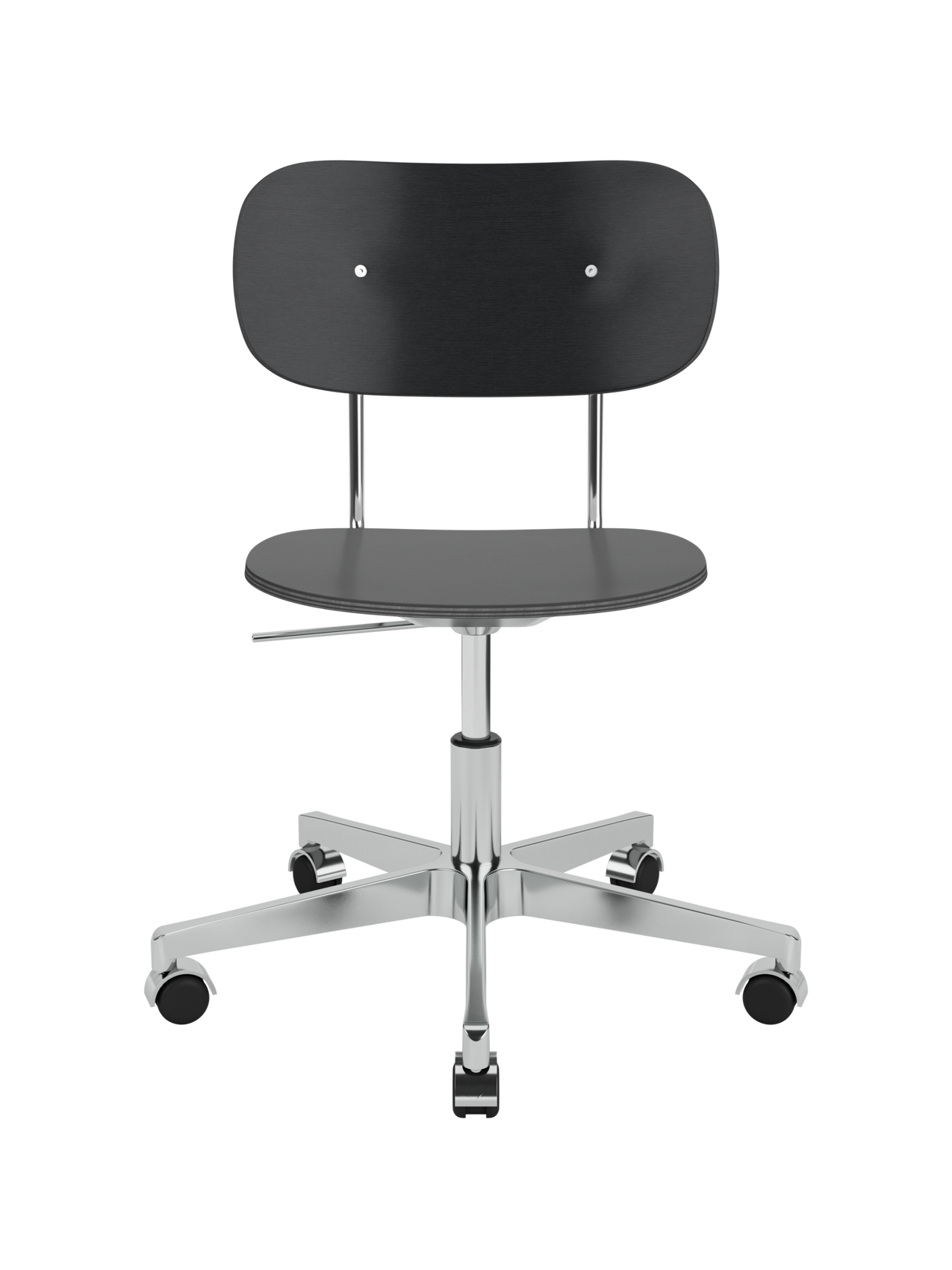 Task Chair with Wood Veneer ¨C Height-Adjustable, Flex Tilt, Swivel Base